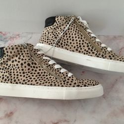 Cheetah Print Sneakers, Size 10