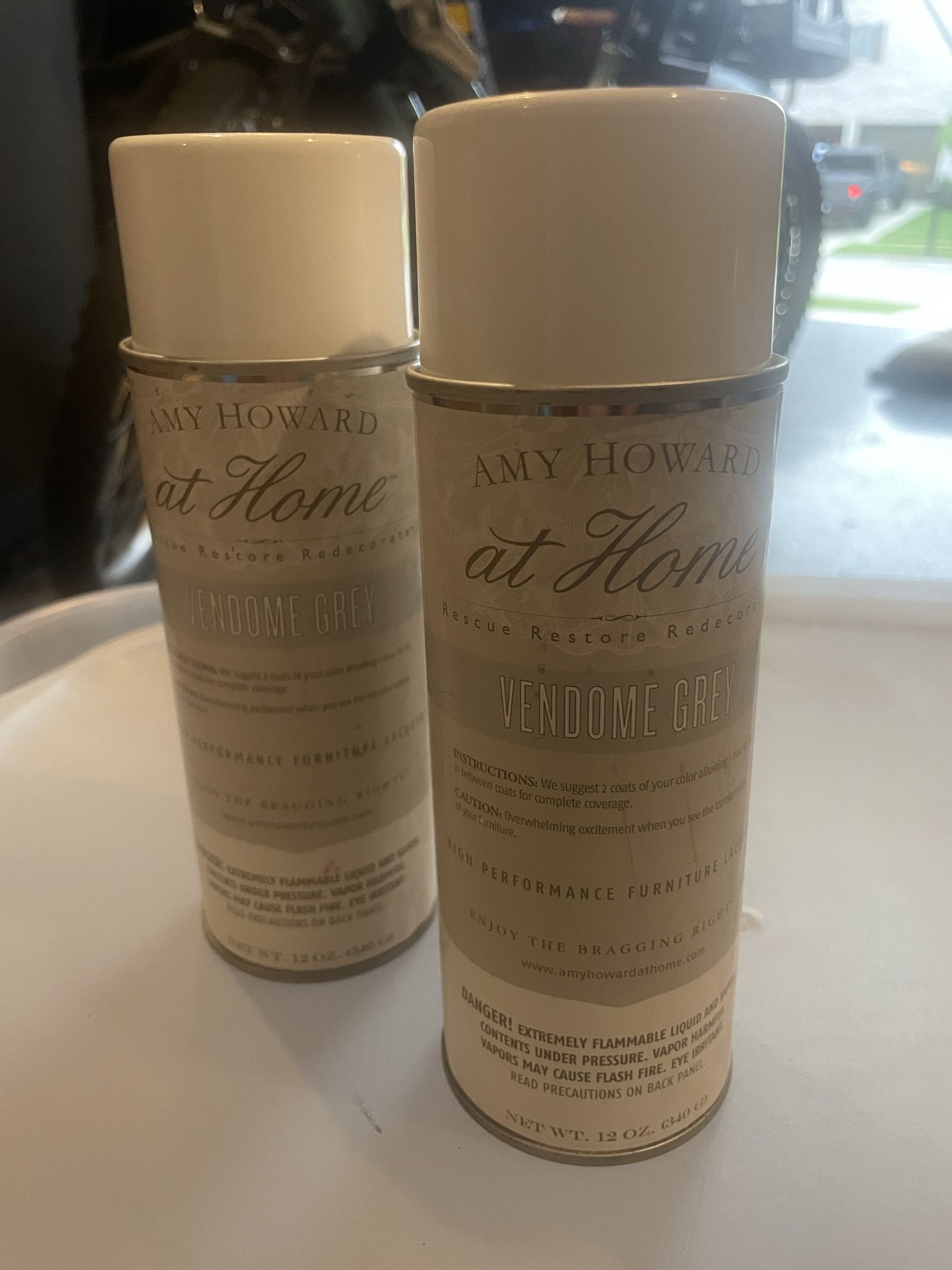 Amy Howard At Home Gray Lacquer Furniture Paint Spray 2 Pk