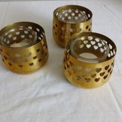 Brass Candle Holder Set Of 3
