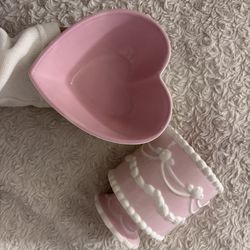Heart Bowl And Cake Holder