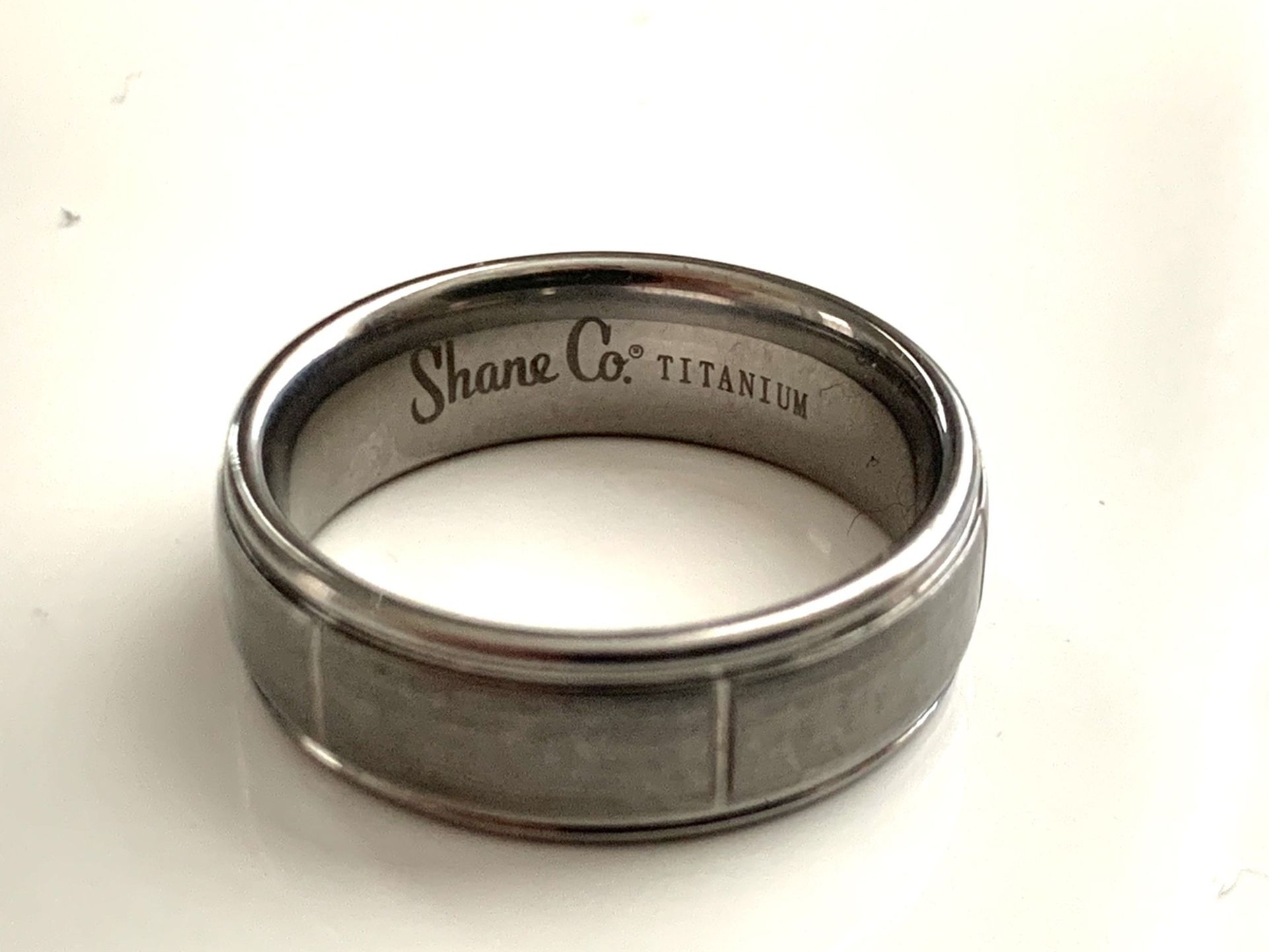 Men's Shane Titanium Wedding Band Size
