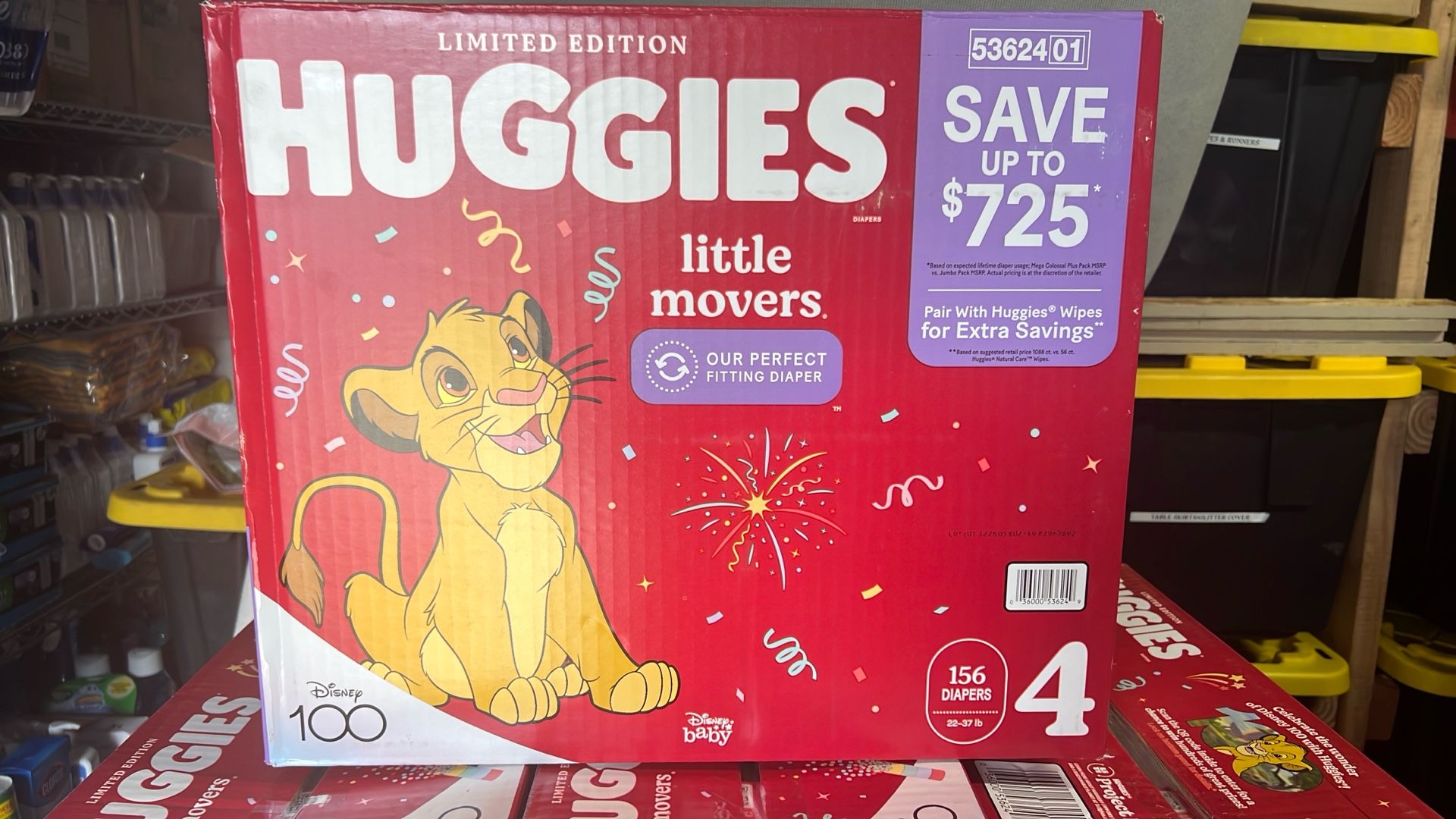 Huggies Size 4 Diapers, Little Movers Baby Diapers, Size 4