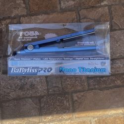 Hair Straighteners –  BaBylissPro Nano Titanium (Blue) + CHI Ceramic Straightener Boxes