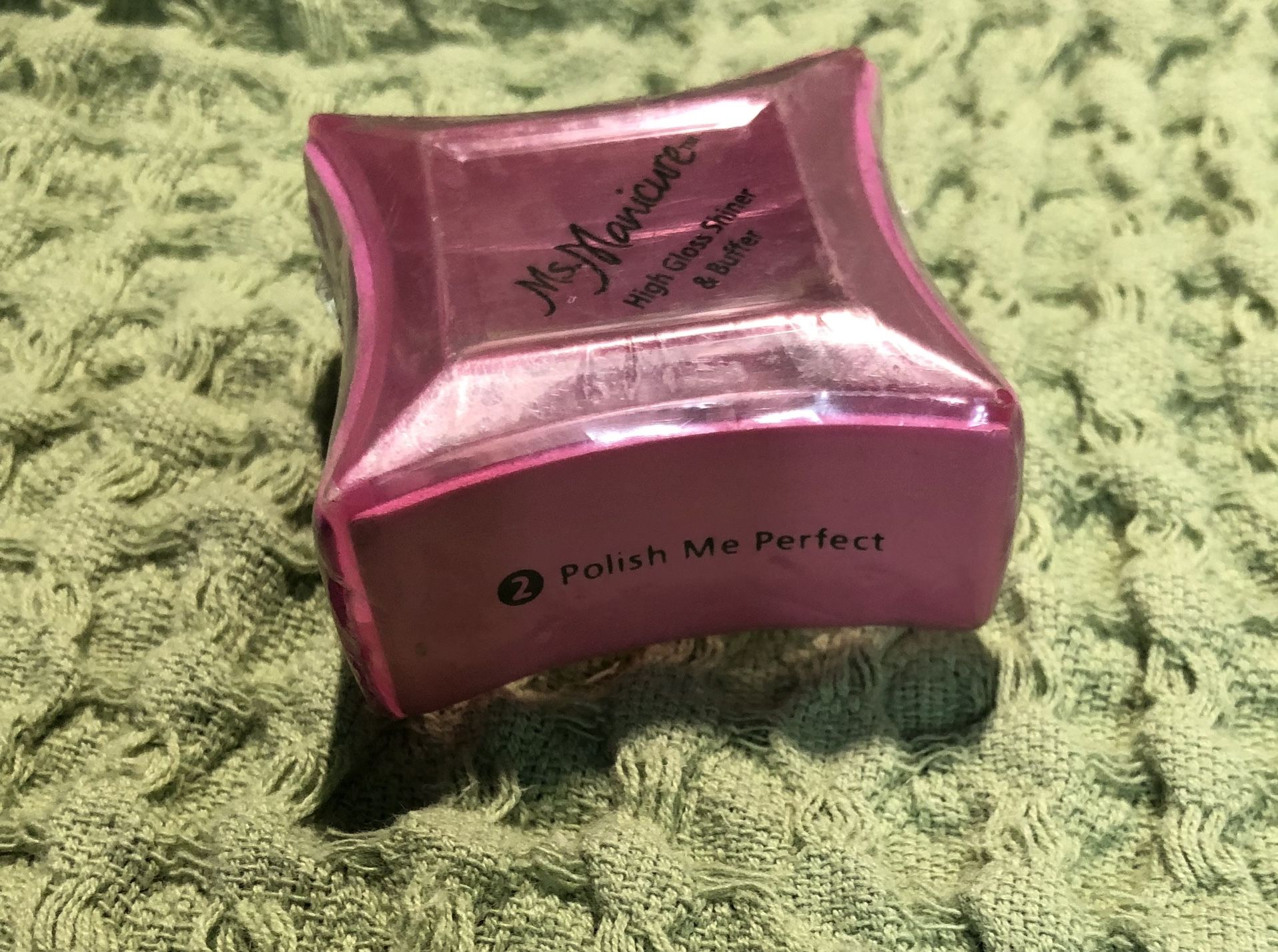 Ms.manicure Pink Nail high gloss shinner and Buffer Block. 2.5”