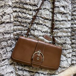 Y2K Vintage Coach Brown Leather Bag Authentic  Shoulder Bag Hand Purse