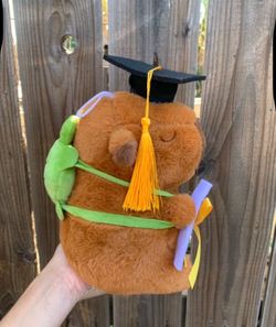 Brand New Capybara Graduation Plush 8” 👩‍🎓 👨‍🎓