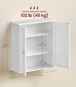 VASAGLE 3 Tier Bathroom Wall Medicine Cabinet - White