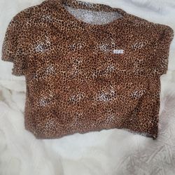 Pink Leopard Crop Top