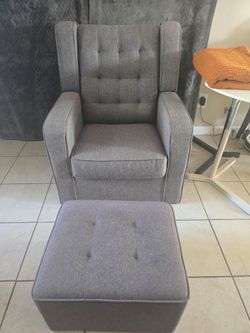 Nursery chair - gray comfortable chair - accent chair- child's chair