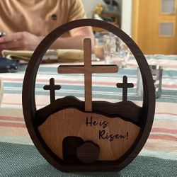 Handcrafted He Is Risen Decor 