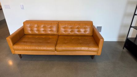 Brown Leather Couch