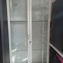 2 Glass Display Case Cabinets 