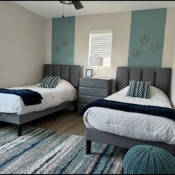 Twin Beds (two) With Mattresses 