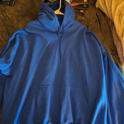 Plain Blue Gildan Hoodie