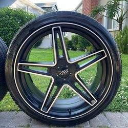 5 lug nut rims / rines de 5 birlos (5x108) size: 22” NEW TIRES