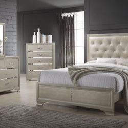 Champagne/Gold Bedroom Set