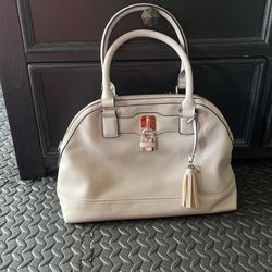Grey Nine West Satchel Purse With Removable Crossbody Strap