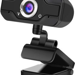 Webcam with Microphone, SRVR 1080P Full HD Webcam Streaming USB Plug and Play Rotatable Computer Web Camera for PC Laptop Desktop Video Calling Confer