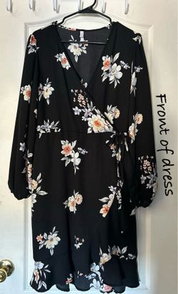 Black floral dress