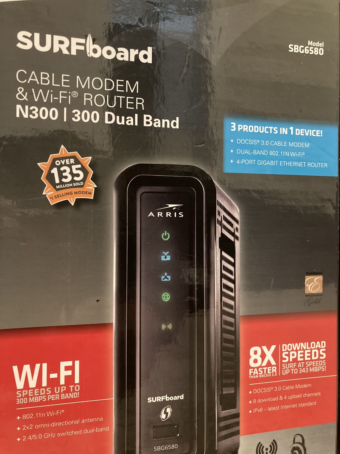 ARRIS SURFBOARD CABLE MODEM & WI-FI ROUTER