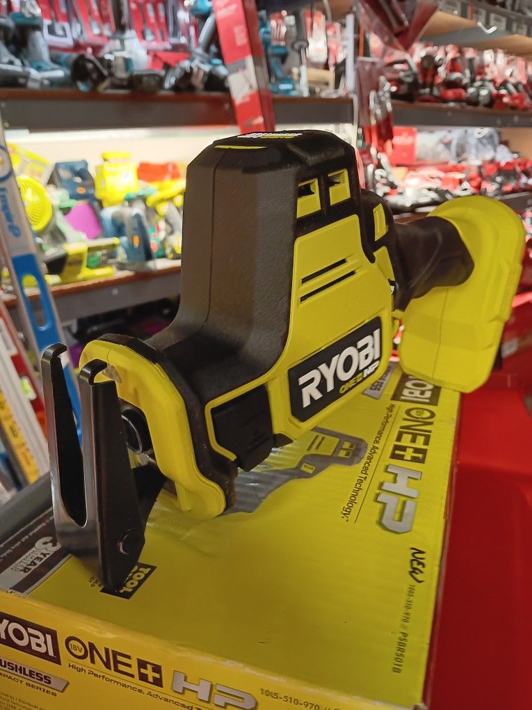 Ryobi ONE + HP 18V Compact Brushless One-Handed Recip Saw. Tool-Only