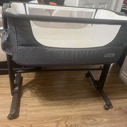 Bedside Sleeper, & Playpen, Easy Folding Portable Crib (Grey)- KoolaBaby (Bassinet)