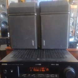 YAMAHA 7.1 AV RECEIVER WITH BOSE 201 SERIES IV WIRED BOOKSHELF SPEAKERS AND DAYTON SUB-100 POWERED SUBWOOFER $500 FINAL PRICE
