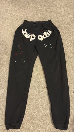 Black Sp5der Sweatpants