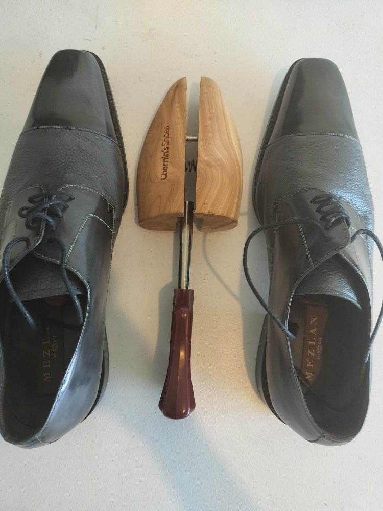 Mezlan Black Leather Men’s Dress Shoes – Size 13M – Made in Mexico