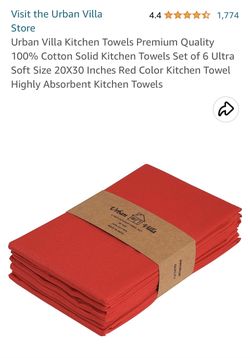 Urban Villa Kitchen Towels Napkins Quality 100% Cotton Solid