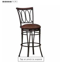 High top leather dark brown bar chairs