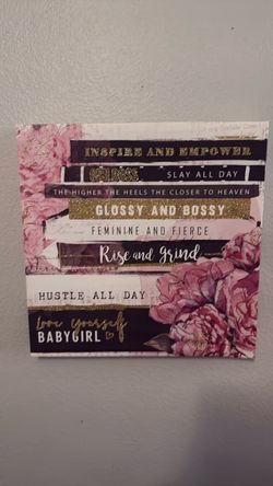 Girl motivational art canvas