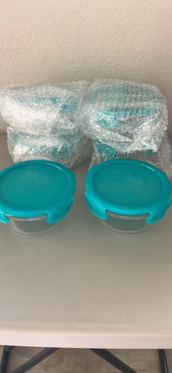 New 5” Lock n Lock Round Glass Food Storage Containers with Lids