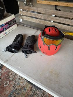 Kids Snowboarding Helmet Gloves Goggles