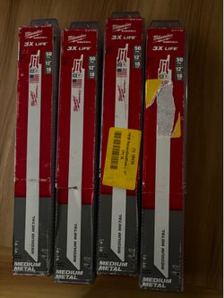 Milwaukee 12 inch sawzall blade 50 pack ($75 each)