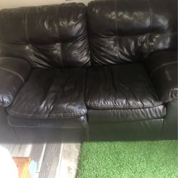 Brown Leather Sofa