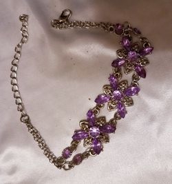 Purple crystal bracelet