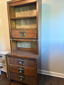 Vintage Solid Wood Chest Of Drawers + Nightstand