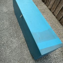 $55 Vintage-Style 5.5ft Teal Blue Wooden Storage Chest - Outdoor/Indoor Use