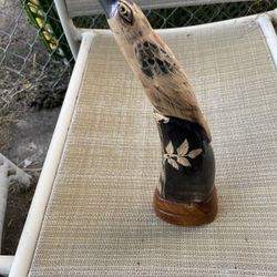 Vintage Hand Carved Animal Horn- Bird