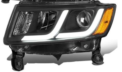 LA Zona Auto Parts 14 to 16 Jeep Grand Cherokee Pre Facelift LED DRL Projector Left Driver Side Headlight
