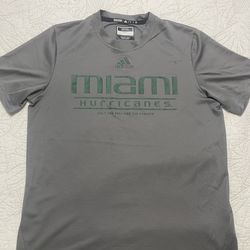 Miami Hurricanes Grey Shirt Medium 