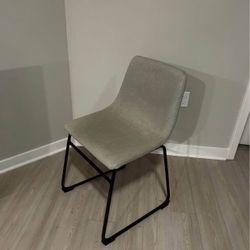 Grey chair perfect for college dorm or desk