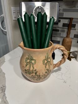 Ceramic Vase & Candles