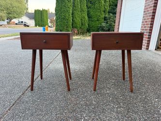 Mid-Century Modern Nightstands Set of 2