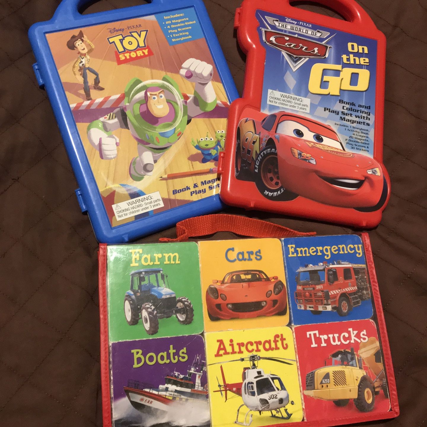 Cars and Toy Story Magnet Sets And Toddler Books