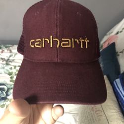 Carhartt Maroon Embroidered Mesh Trucker Snapback 