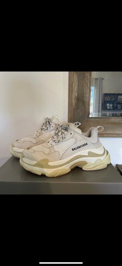 BALENCIAGA TRIPLE S WHITE SIZE 38EU *AUTHENTIC