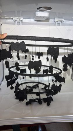 Halloween chandelier pottery barn bats