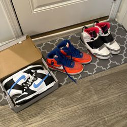 Pair Nike And 2 Pair Of Jordan Tennis Shoes 